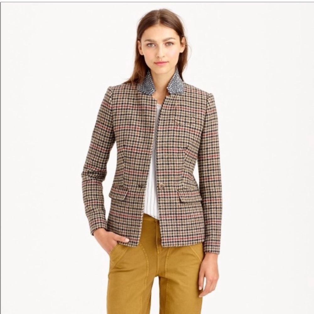 Like New! J. Crew Regent blazer with beaded collar